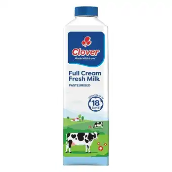 Pick n Pay Liquor Clover Full Cream Fresh Milk 1l offer