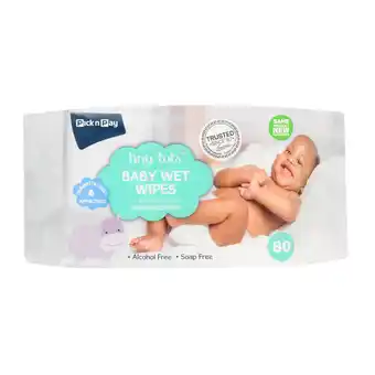 Pick n Pay Liquor PnP Tiny Tots Baby Wet Wipes Fragranced Free 80 Wipes offer