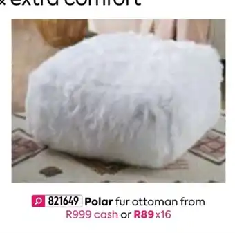 Polar Fur Ottoman From