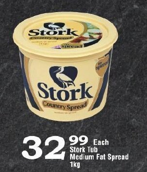 Oxford Freshmarket Stork Tub Medium Fat Spread 1kg offer