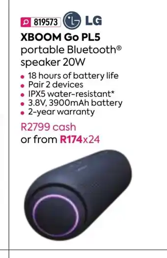 HomeChoice LG - Xboom Go PL5 offer
