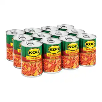 Pick n Pay Liquor Koo Chakalaka Extra Hot 410g x 12 offer