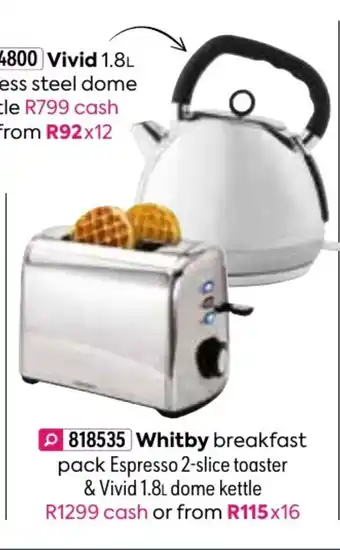 HomeChoice Whitby Breakfast Pack offer