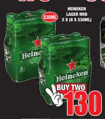 Boxer Liquors Heineken Lager NRB 2 x (6x330ml) offer