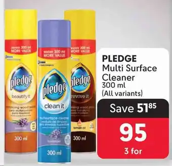 Makro PLEDGE Multi Surface Cleaner offer