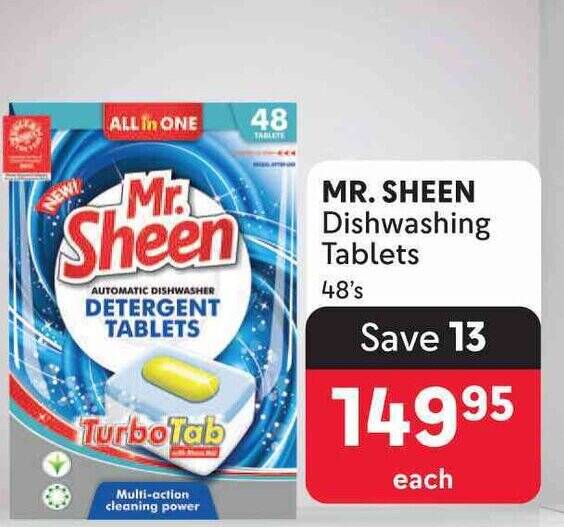 MR. SHEEN Dishwashing Tablets offer at Makro