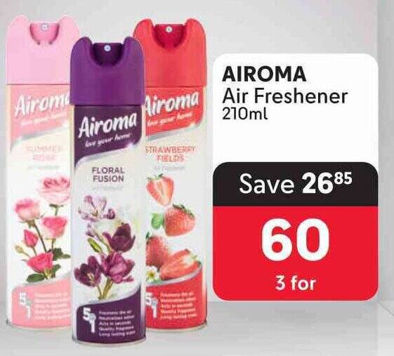 Airoma Air Freshener 210ml offer at Makro