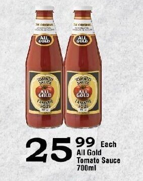 Oxford Freshmarket All Gold Tomato Sauce 700ml offer