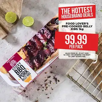 Food Lover's Market Food Lover's Pre-Cooked Belly Ribs 1kg offer