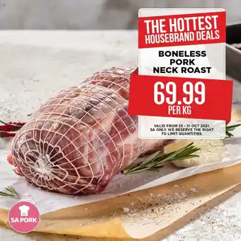 Food Lover's Market Boneless Pork Neck Roast per kg offer