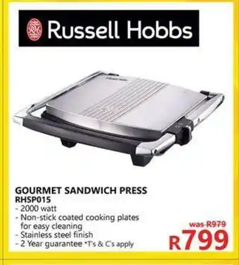Russell Hobbs - Gourmet Sandwich Press - RHSP015