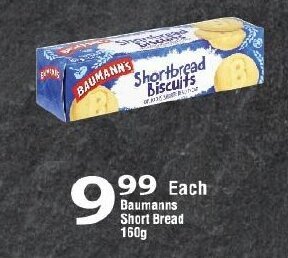 Baumanns Short Bread 160g