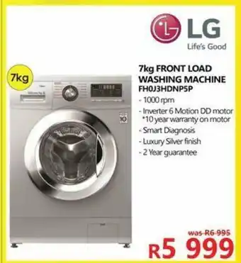Tafelberg Furnishers LG - 7kg Front Load Washing Machine - FH0J3HDNP5P offer