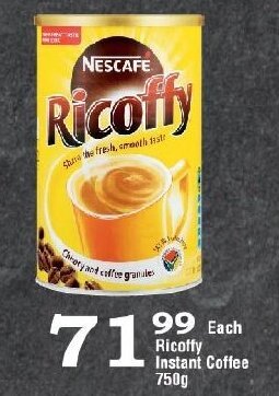 Oxford Freshmarket Ricoffy Instant Coffee 750g offer