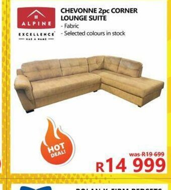Alpine - Chevonne 2pc Corner Lounge Suite
