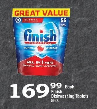 Finish Dishwashing Tablets 56's