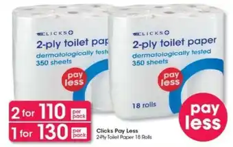 Clicks Clicks Pay Less offer