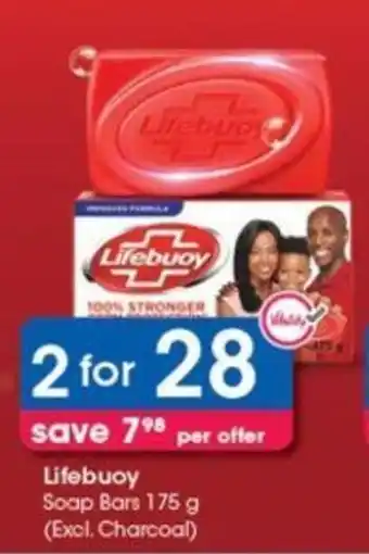 Clicks Lifebuoy Soap Bars 175 g (Excl. Charcoal) offer