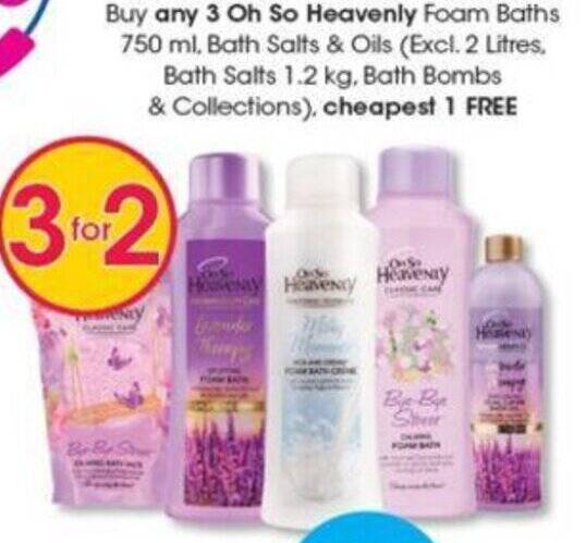 Buy any 3 Oh So Heavenly Foam Baths 750 ml, Bath Salts & Oils (Excl. 2 ...
