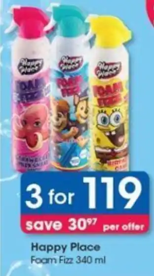 Clicks Happy Place Foam Fizz 340 ml offer