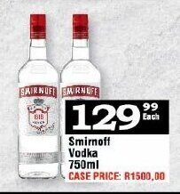 Oxford Freshmarket Smirnoff Vodka 750ml offer
