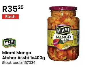 Africa Cash and Carry Miami Mango Atchar Asstd 1x400g offer