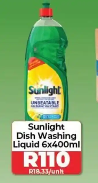 1UP Sunlight Dish Washing Liquid 6x400ml offer