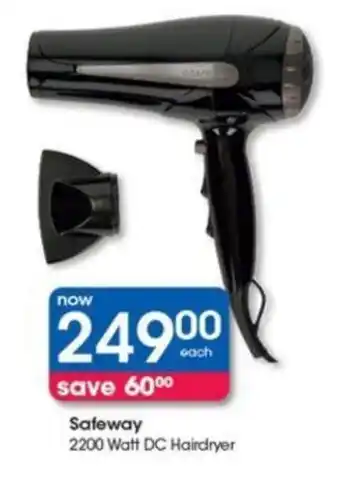 Clicks Safeway 2200 Watt DC Hairdryer offer