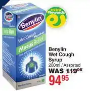 Dis-Chem Benylin Wet Cough Syrup Assorted-200ml offer