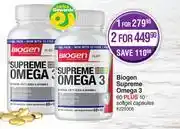 Dis-Chem Biogen Supreme Omega 3 60 Plus 10 Softgel Capsules-For 1 offer