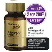 Dis-Chem Dis-Chem Gold Ashwagandha 60 Vegecapsules-For 1 offer