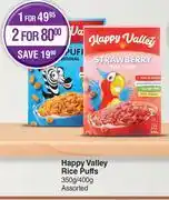 Dis-Chem Happy Valley Rice Puffs Assorted-350g/400g offer