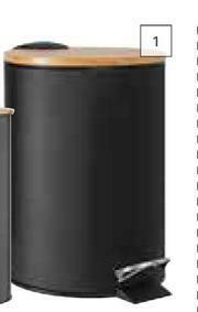 Builders Warehouse Lusso 3L Waste Bin (Black & Bamboo) offer