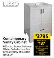 Builders Warehouse Lusso Contemporary Vanity Cabinet 600mm offer