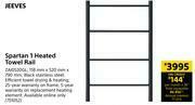 Builders Warehouse Jeeves Spartan 1 Heated Towel Rail- Black Stainless Steel offer