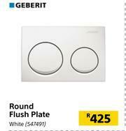 Geberit Round Flush Plate- White
