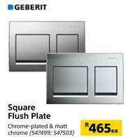 Builders Warehouse Geberit Square Flush Plate- Chrome-plated & Matt Chrome offer