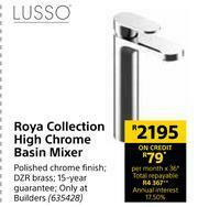 Builders Warehouse Lusso Roya Collection High Chrome Basin Mixer offer