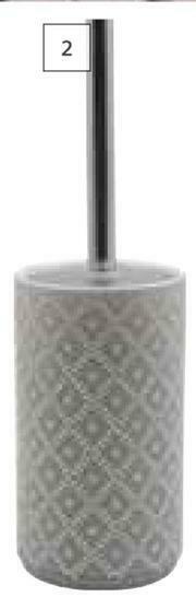 Lusso Embossed Tile Print Toilet Brush