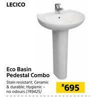 Builders Warehouse Lecico Eco Basin Pedestal Combo offer
