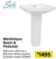 Builders Warehouse Solo Martinique Basin & Pedestal offer