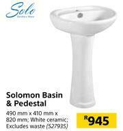 Builders Warehouse Solo Solomon Basin & Pedestal offer