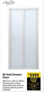 Aqua Dior Bi-Fold Shower Door-900mm x 1.85m