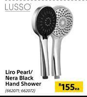 Builders Warehouse Lusso Liro Pearl/Nera Black Hand Shower-Each offer