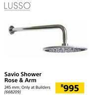 Builders Warehouse Lusso Savio Shower Rose & Arm offer