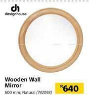 Builders Warehouse Design House Wooden Wall Mirror-600mm offer