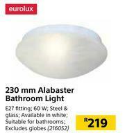 Builders Warehouse Eurolux 230mm Alabaster Bathroom Light offer