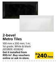 Builders Warehouse 2-Bevel Metro Tiles 100mm x 200mm-Per Box offer