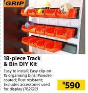 Builders Warehouse Grip 18 Piece Track & Bin DIY Kit offer