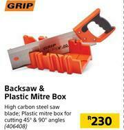 Builders Warehouse Grip Backsaw & Plastic Mitre Saw offer